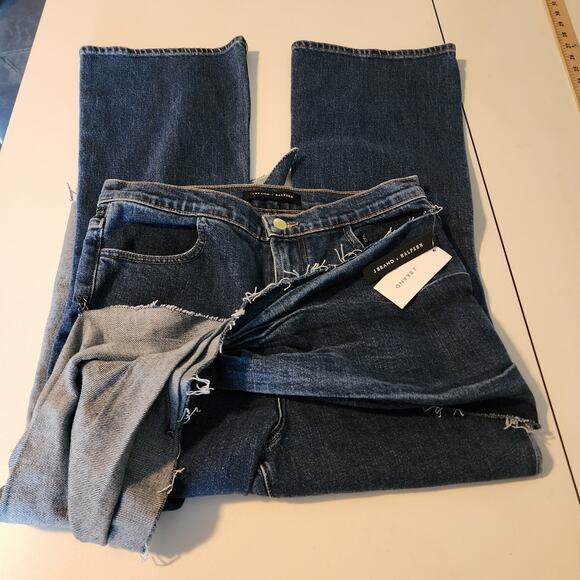 J Brand x Halpern Julia Jeans High Rise Flare Draped Metropole Rigid size 29 - Picture 7 of 8